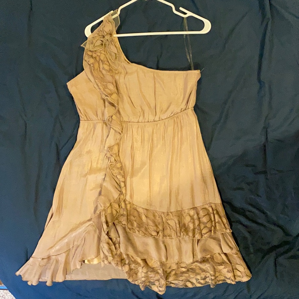Flirty swing dress, one shoulder. Never worn Nwot!